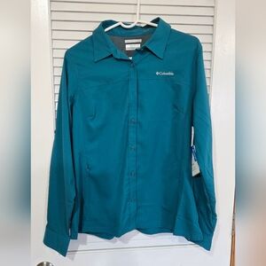 NWT - Columbia omni-shade meadowgate long sleeve  button down shirt - women's La